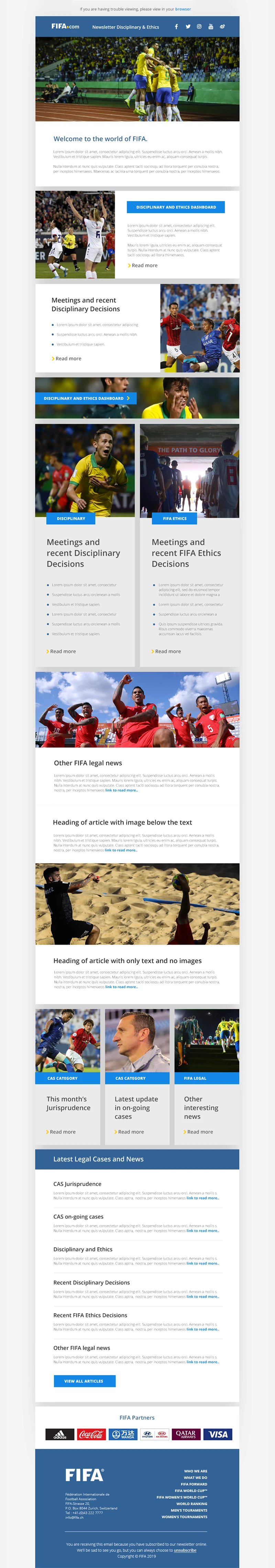 Newsletter-Tool Schweiz FIFA