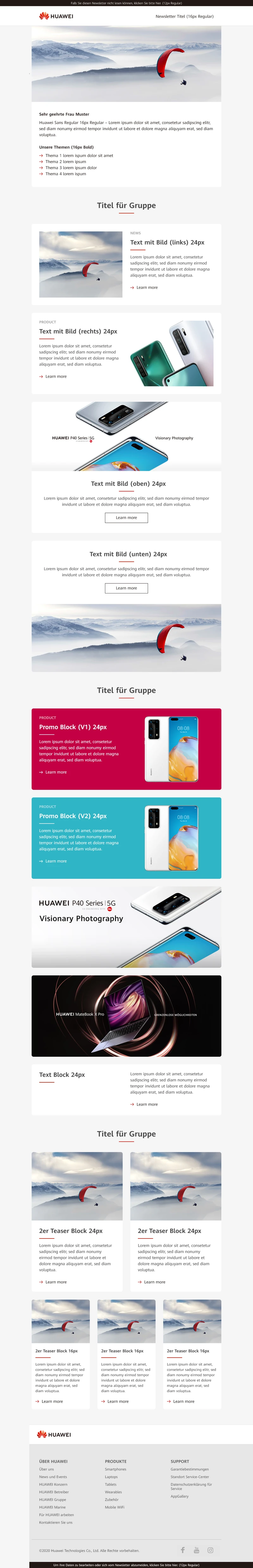 Newsletter-Tool Schweiz HUAWEI