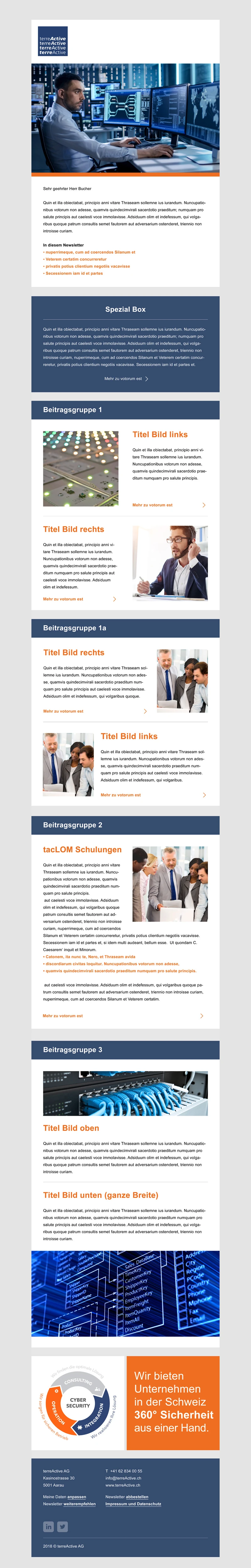 Newsletter-Tool Schweiz TerreActive